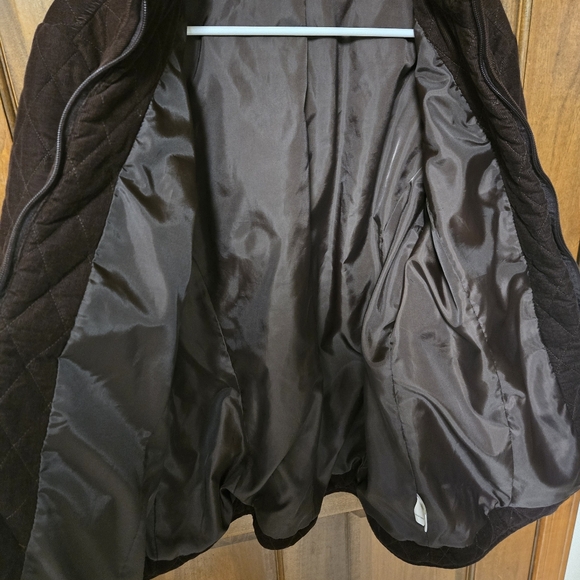 Croft & Barrow Quilted Brown Jacket, L (PTP=21.5") - Picture 3 of 8